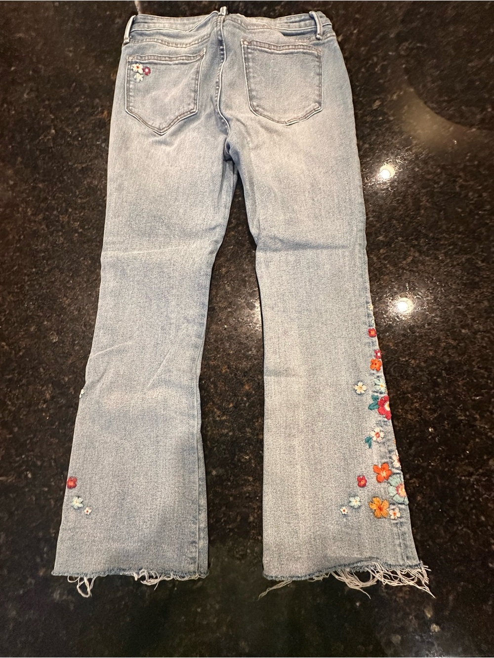 Driftwood Roxy - Light Blue Floral Embroidered Women's Jeans - Picture 2 of 8